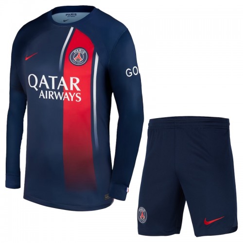 Paris Saint-Germain Fotbollströjor Hemma 2023-24 Långärmad - Barn Paris Saint-Germain Fotbollströjor Hemma 2023-24 Långärmad - Barn